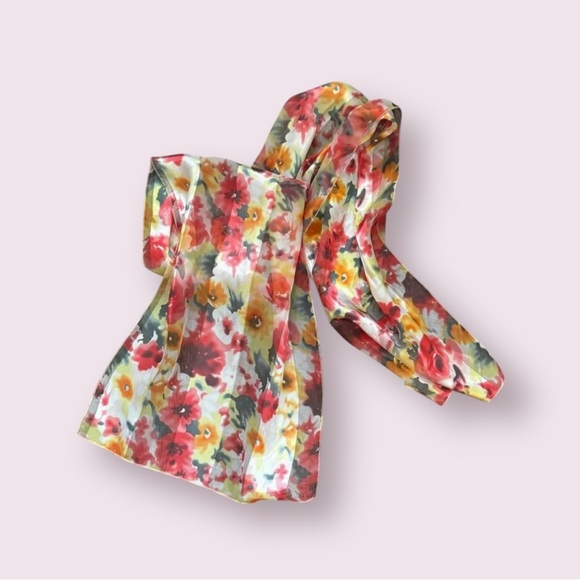 FREE 🆕Floral  Silky Scarf - Picture 3 of 15